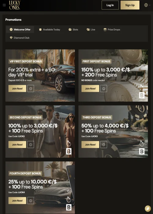 Bonustyp Lucky One Casino<